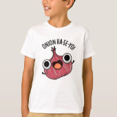 Onion Ha-se-yo Funny Korean Pun T-shirt (Voorkant)