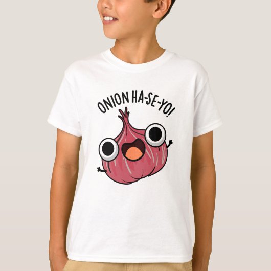 Onion Ha-se-yo Funny Korean Pun T-shirt (Voorkant)