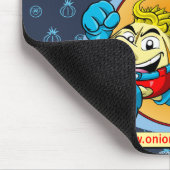 Onion & Pea blue mousepad. Muismat (Hoek)