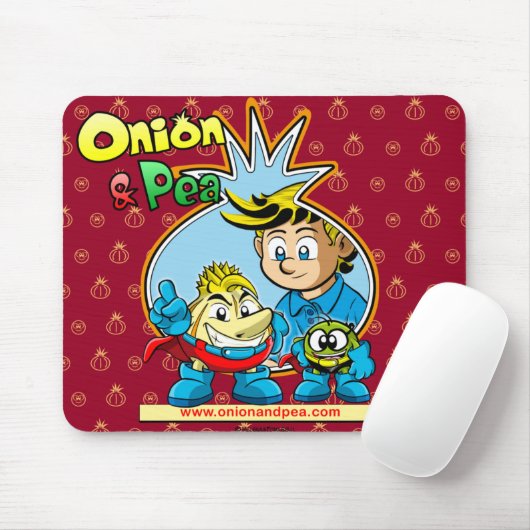 Onion & Pea mousepad. Muismat (Met muis)
