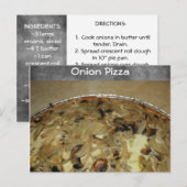 Onion Pizza Recipe Briefkaart (Voorkant / Achterkant)
