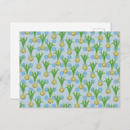 Onion Plant Pattern Briefkaart (Voorkant / Achterkant)