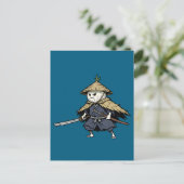Onion Ronin Wandering Samurai Warrior Illustration Briefkaart (Staand voorkant)