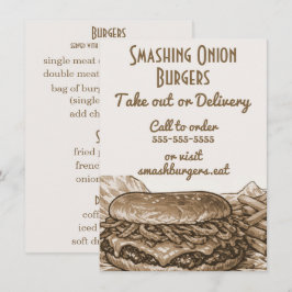 Onion Smash Burgers Cafe of Voedselwagen Menu