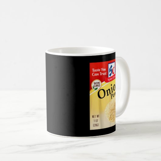 Onion Wder Holiday Condiment Sce Costumes Group Ma Koffiemok (Voorkant rechts)