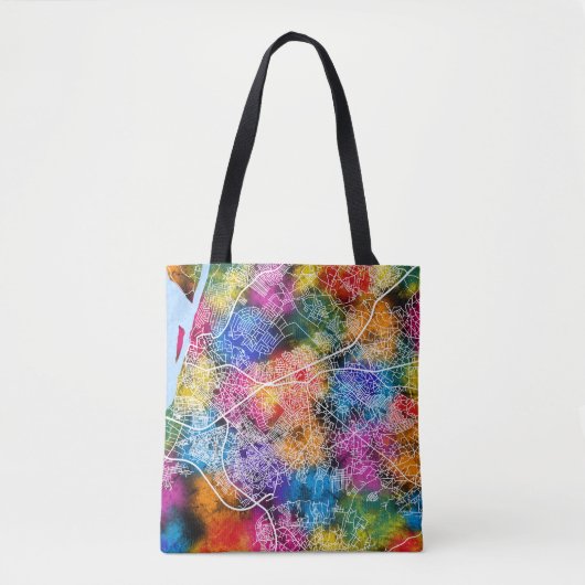 Onitsha Nigeria Stadsplattegrond Tote Bag (Voorkant)