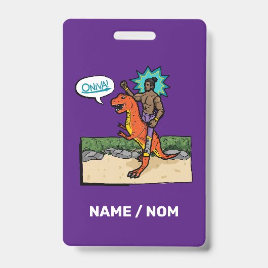ONIVA! Dino Lutteur Badge (Voorkant)