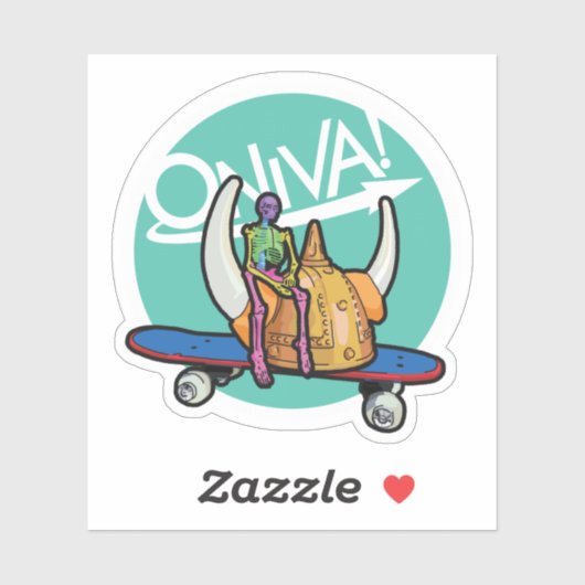 ONIVA! Squelette Viking Sticker (Vel)