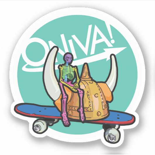 ONIVA! Squelette Viking Sticker (Voorkant)