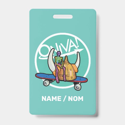 ONIVA! Viking Skelet Badge (Voorzijde)