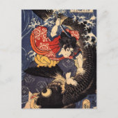 Oniwakamaru en de Giant Carp Briefkaart (Voorkant)