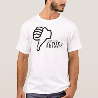 Onjuist antwoord t-shirt