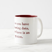 Onjuiste informatie in de strijd! Vecht stier***!  Tweekleurige Koffiemok (Voorkant rechts)