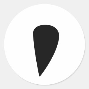 Onjuiste interpunctiefixeerfunctie ronde sticker