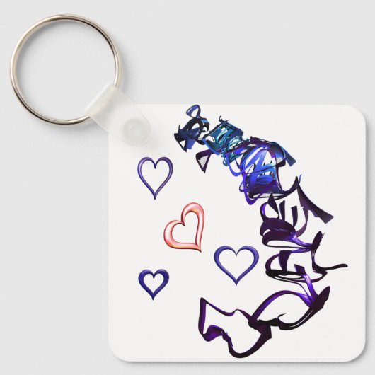 Onketen mijn hartplein sleutelring sleutelhanger (Voorkant)