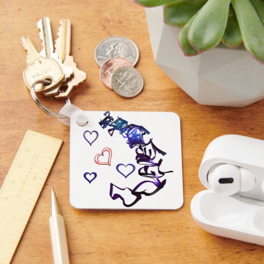 Onketen mijn hartplein sleutelring sleutelhanger (Bureau)