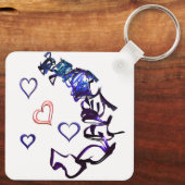 Onketen mijn hartplein sleutelring sleutelhanger (Achterkant)