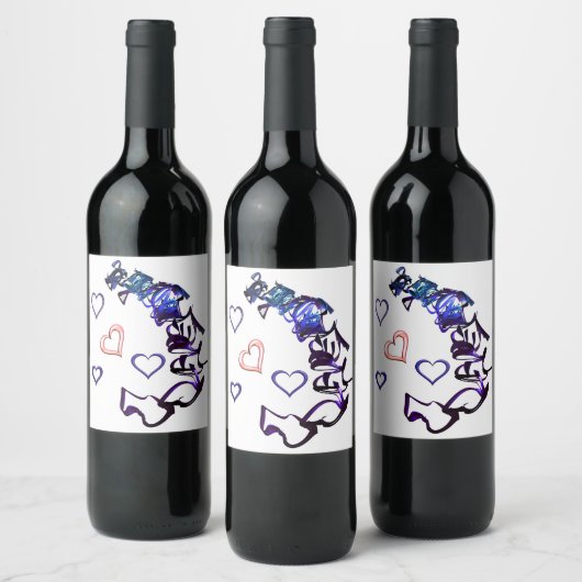 Onketen mijn Heart Wine Labels Wijn Etiket (Flessen)