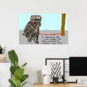 Onketen uw hond, wees compassievol poster (Thuiskantoor)