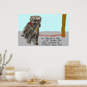 Onketen uw hond, wees compassievol poster (Keuken)