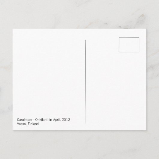 Onkilahti in april C0126 Vaasa Briefkaart (Achterkant)