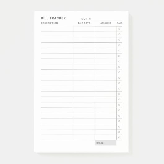 onkostenvolgster post-it® notes (Voorkant)