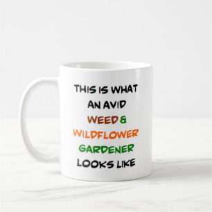 onkruid en wilde bloemkool, vruchtbaar koffiemok
