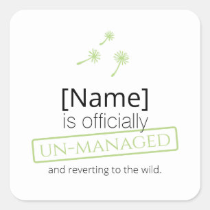 Onkruid Gebeurt schattig cynische paardenbloem Gra Vierkante Sticker