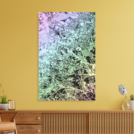 Onkruid in een afvoersloot canvas afdruk (Insitu (Woonkamer))