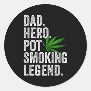 Onkruid Vader Shirt Funny Stoner Kerst T Roker Hum Ronde Sticker