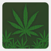 onkruid vierkante sticker (Voorkant)