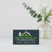 Onkruidbestrijding Exterminator QR Code Profession Visitekaartje (Staand voorkant)