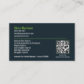 Onkruidbestrijding Exterminator QR Code Profession Visitekaartje (Achterkant)