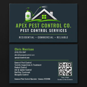 Onkruidbestrijding Exterminator QR Code Profession Visitekaartje