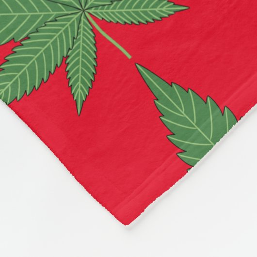 Onkruidblad gepersonaliseerd fleece deken (Hoek)