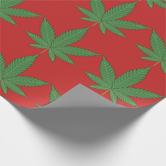 onkruidblad kerst inpakpapier (Hoek)