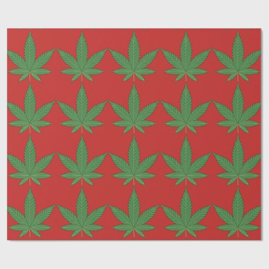 onkruidblad kerst inpakpapier (Vlak)