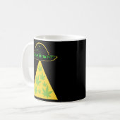 Onkruidblad Stoner Alien Ontvoering UFO Pot Koffiemok (Voorkant links)