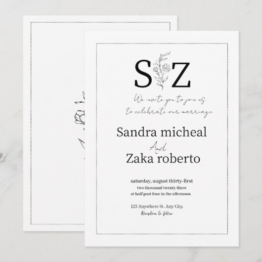 Onkruidentrekkersuitnodiging Kaart (Voorkant / Achterkant)