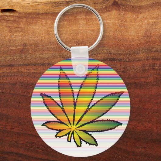 onkruidregenboogsleutelhangers sleutelhanger (Voorkant)