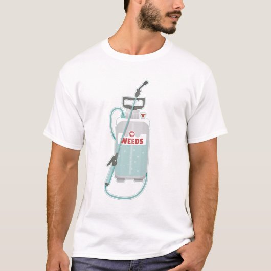onkruidspray tuinonderhoud t-shirt (Voorkant)