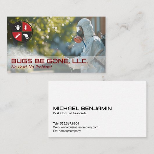 Onkruidverdelger Sproeien van het Eigendom Visitekaartje (Voorkant / Achterkant)