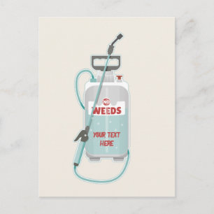 Onkruidverstuiving tuinonderhoud briefkaart