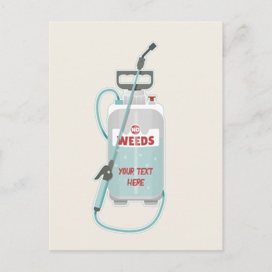 Onkruidverstuiving tuinonderhoud briefkaart (Voorkant)