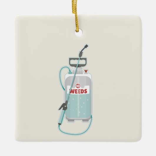 Onkruidverstuiving tuinonderhoud keramisch ornament (Voorkant)