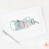 Onkruidverstuiving tuinonderhoud rechthoekige sticker (Envelop)