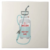 Onkruidverstuiving tuinonderhoud tegeltje (Voorkant)