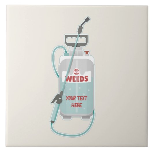 Onkruidverstuiving tuinonderhoud tegeltje (Voorkant)