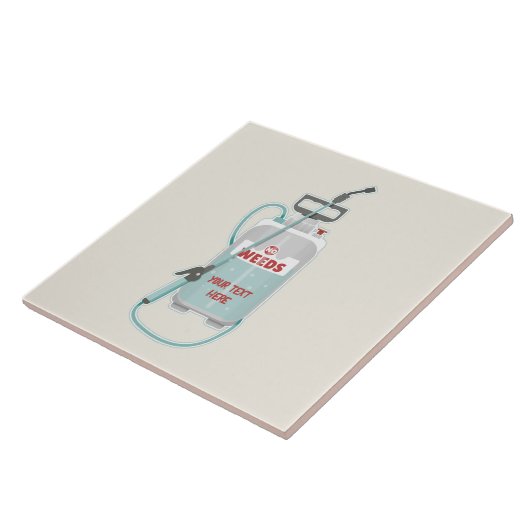 Onkruidverstuiving tuinonderhoud tegeltje (Zijkant)