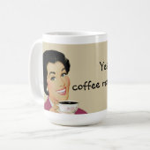 onladachtig koffiemok (Voorkant links)